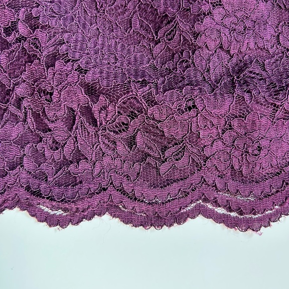 Ann Taylor LOFT skirt purple/maroon with lace size 4 petite - Picture 7 of 7